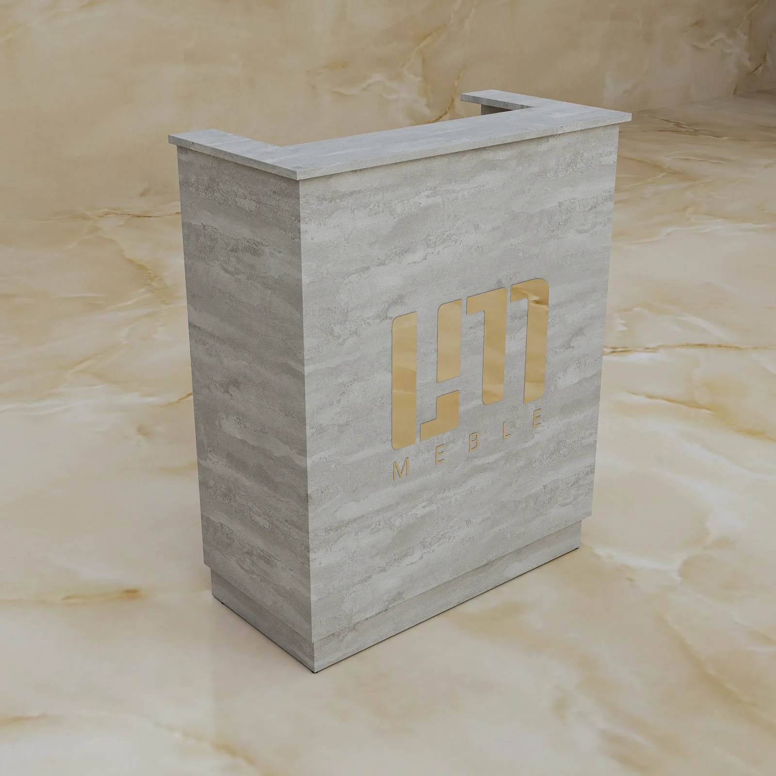 Lada recepcyjna Concrete Flow