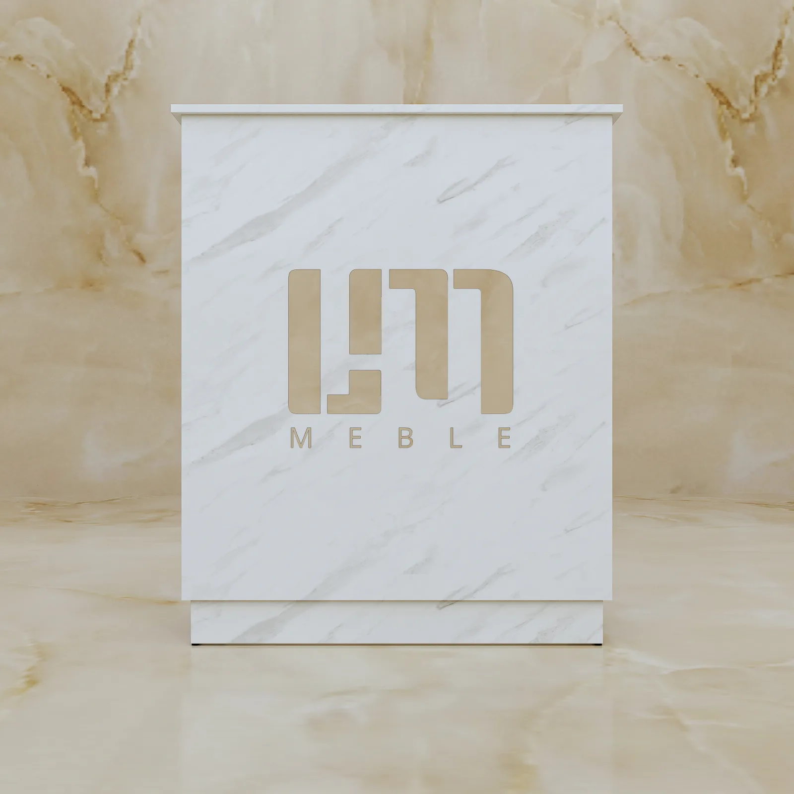 Lada recepcyjna Marble Bianco, widok 2