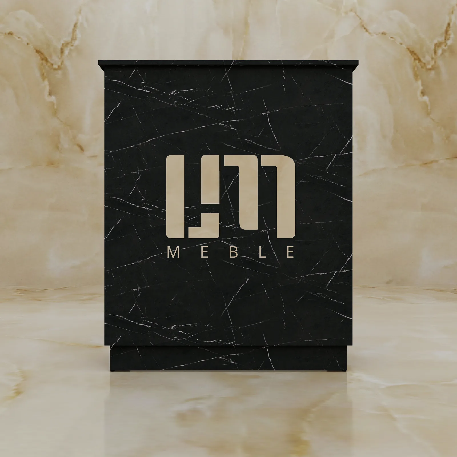 Lada recepcyjna Marble Black Royal, widok 2