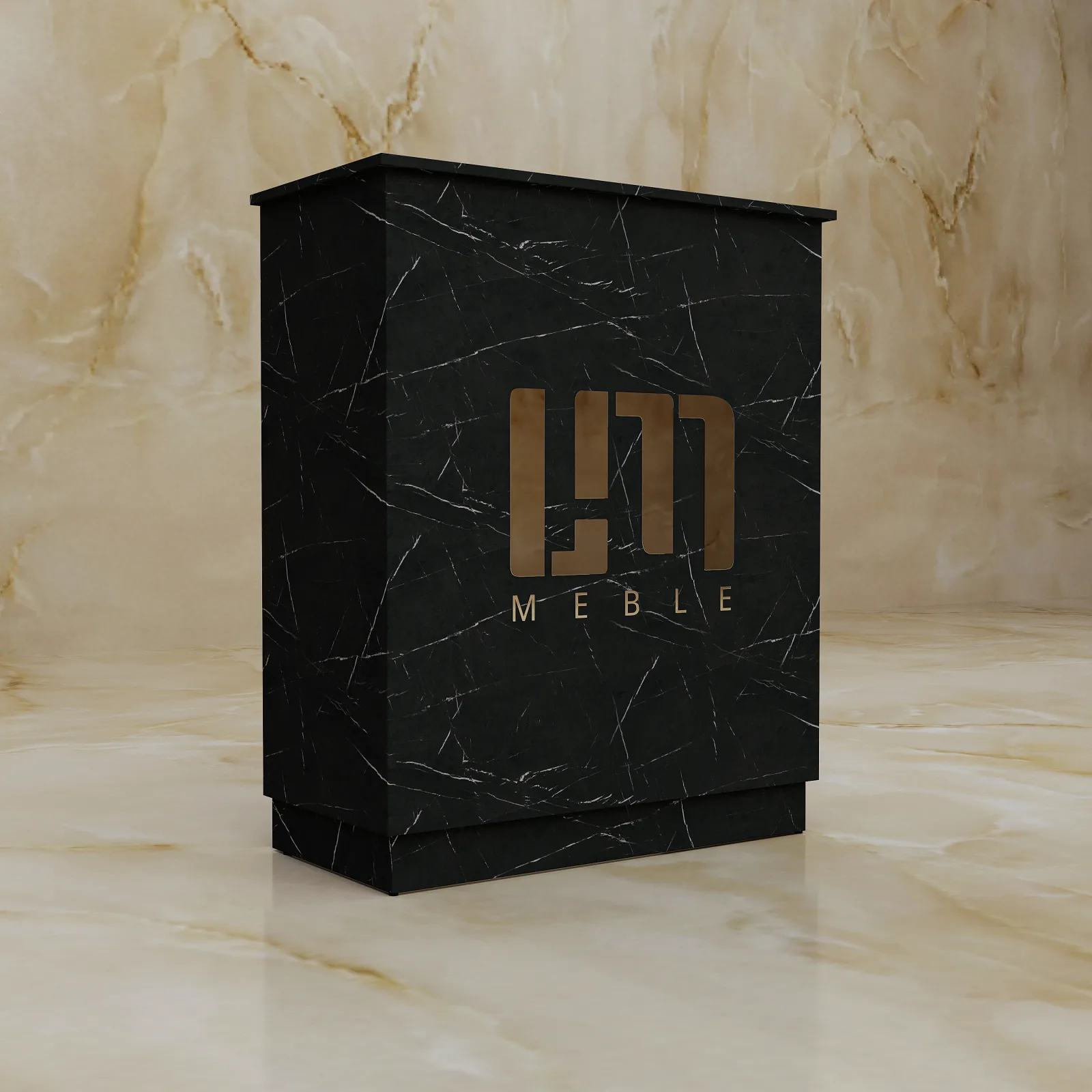 Lada recepcyjna Marble Black Royal, widok 3