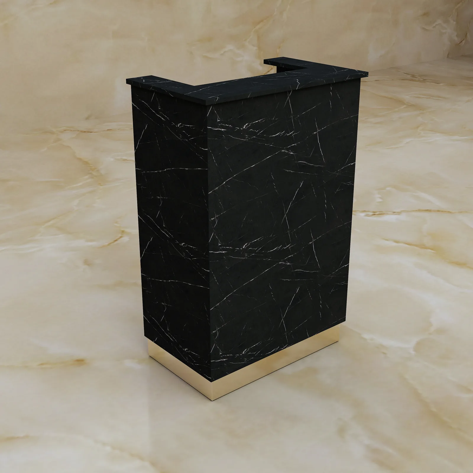 Lada recepcyjna Marble Black Royal, widok 7