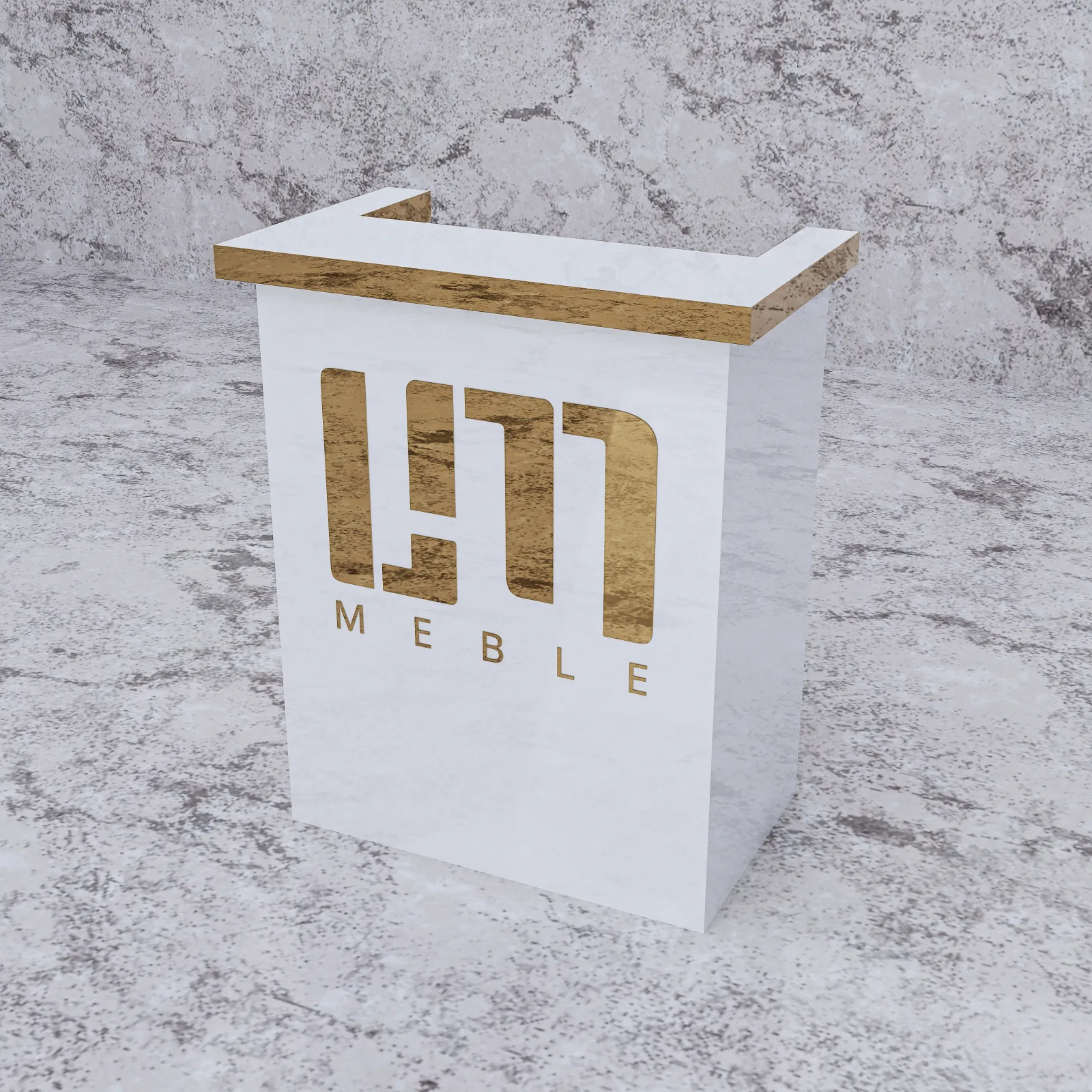 Lada recepcyjna Glass Prestige Slim, wariant 1 z logo