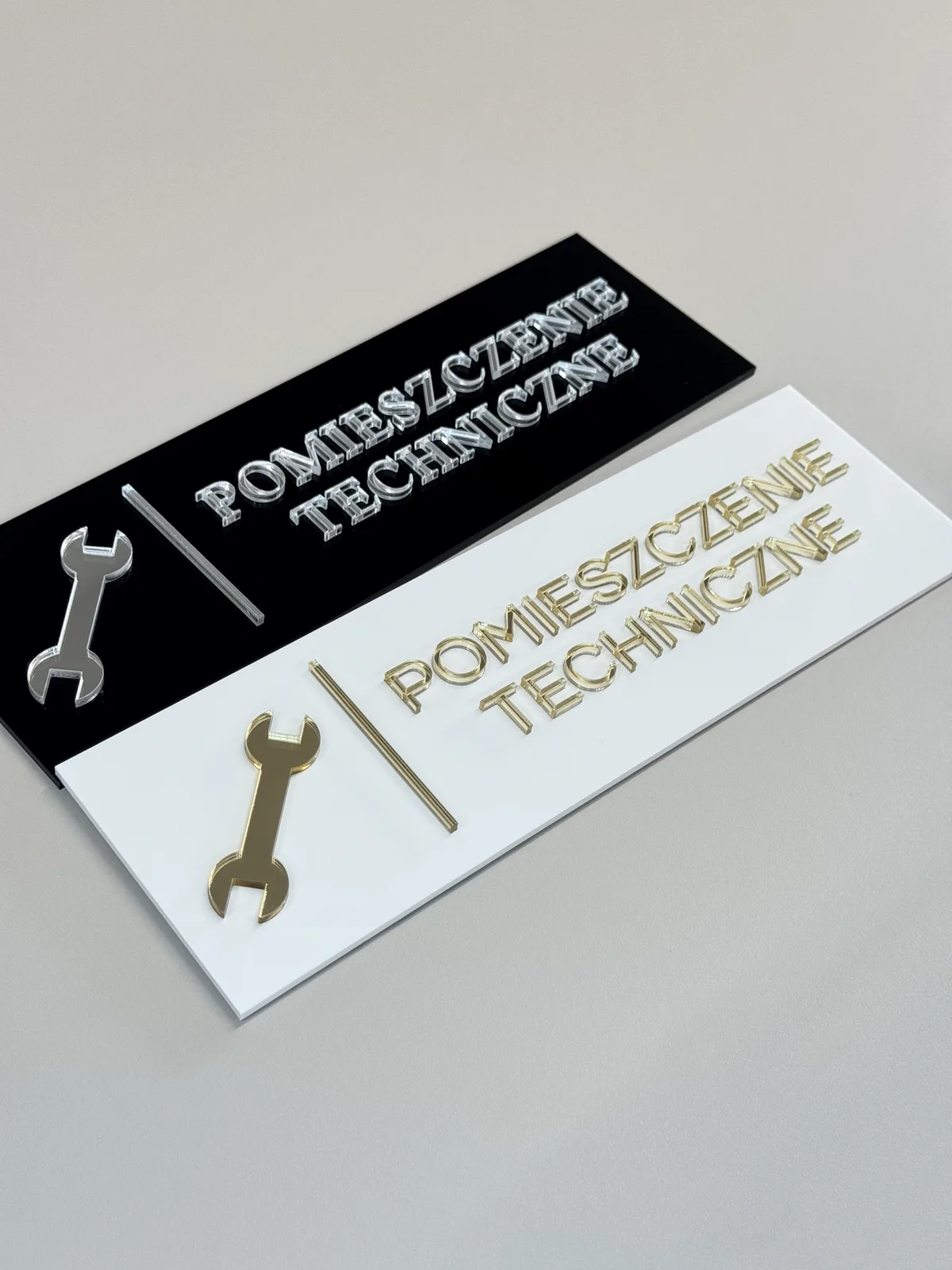 Tabliczka 3D: Pomieszczenie techniczne z piktogramem
