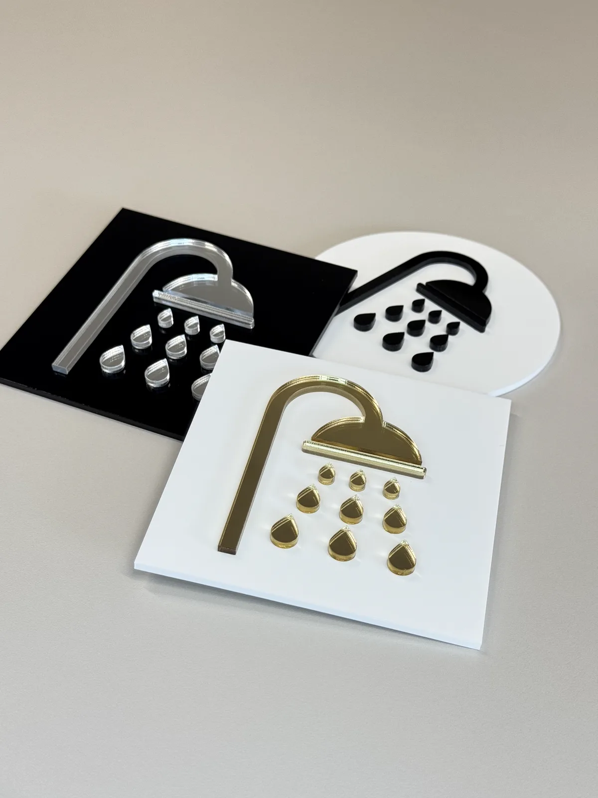 Tabliczka 3D: Prysznic - piktogram