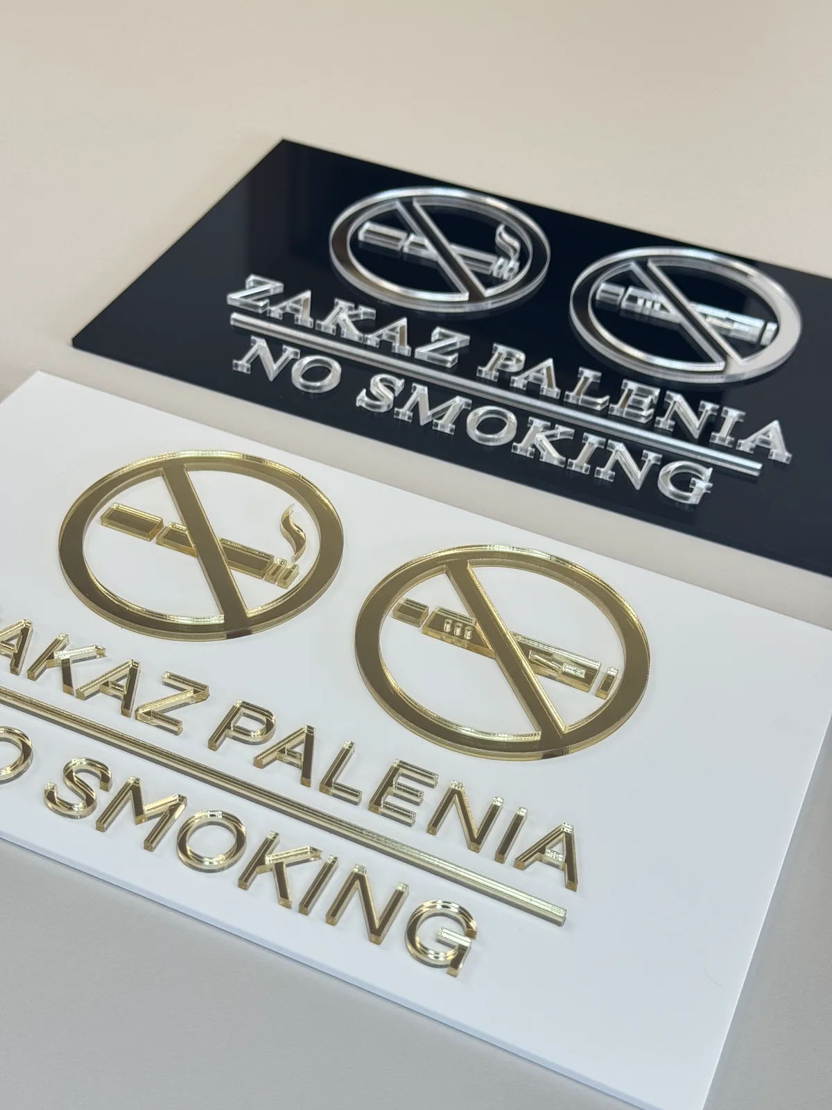 Tabliczka 3D: Zakaz palenia / No smoking