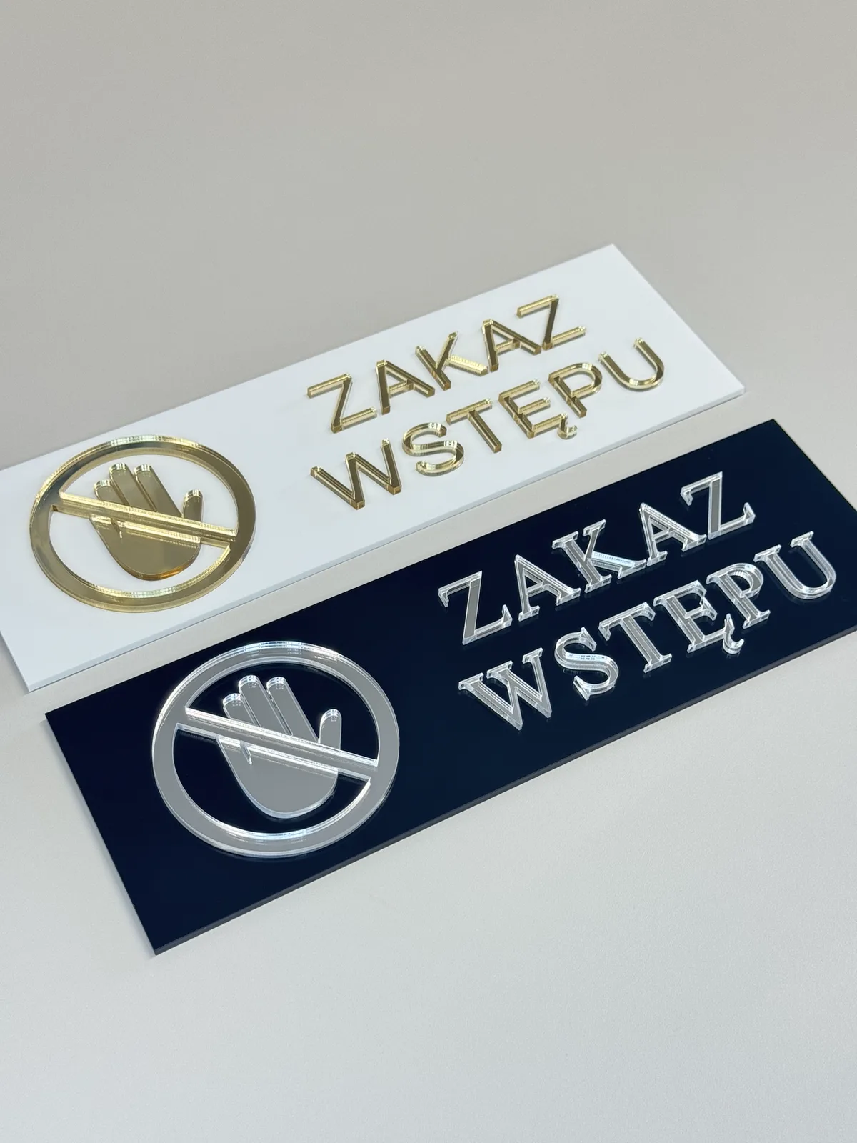 Tabliczka 3D: Zakaz wstępu